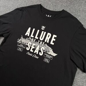 Royal Caribbean Allure of the Seas T-Shirt Mens Large Black Oasis Class Graphic
